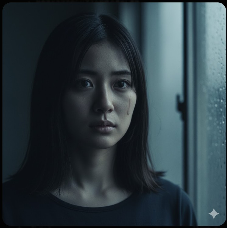 真剣な表情で涙を流す若い女性（小芝風花を連想させる）の顔をアップにした、シリアスなドラマシーンのイメージ